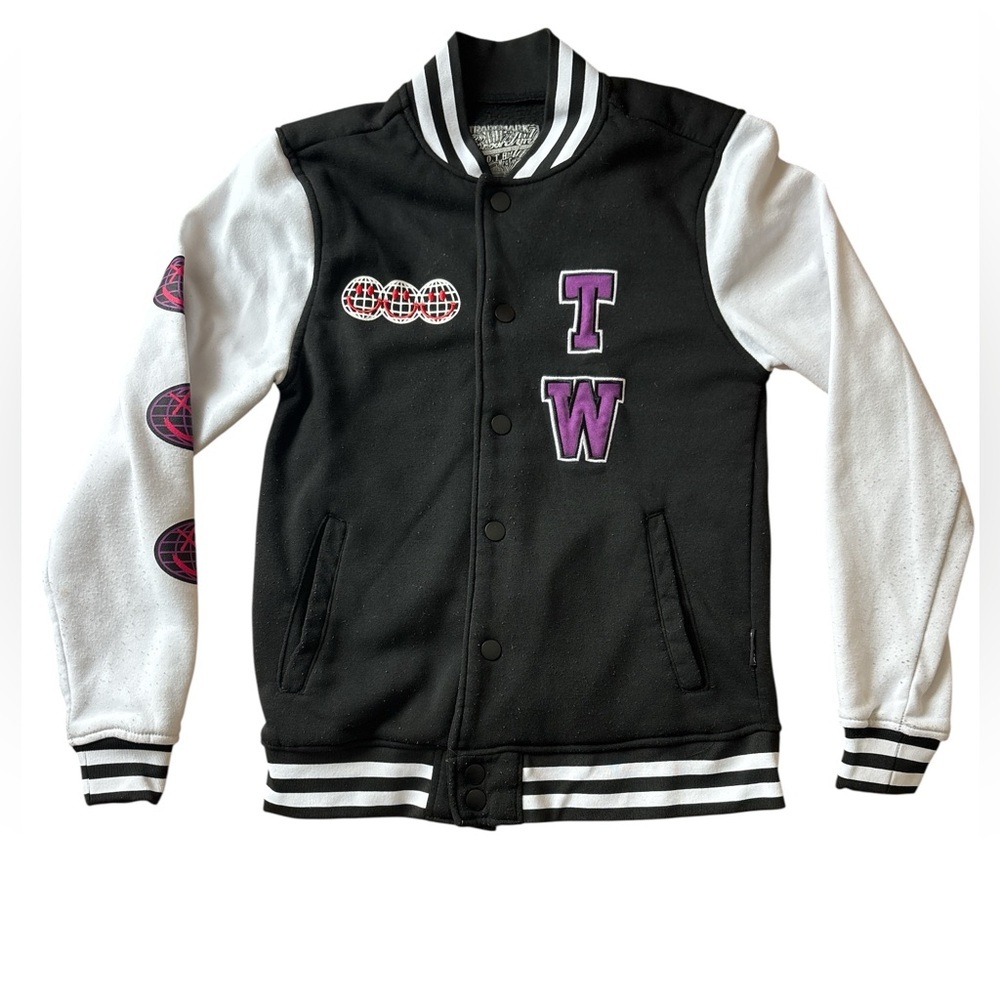 Brooklyn Cloth Black & White Striped Lined Jacket - Picture 2 of 6